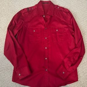 Men’s Gucci button down dress shirt in red size 43/17